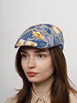 Кепка LIERYS арт. 6613908 DUCK CAP LINEN PRINT (голубой / бежевый)